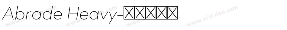 Abrade Heavy字体转换